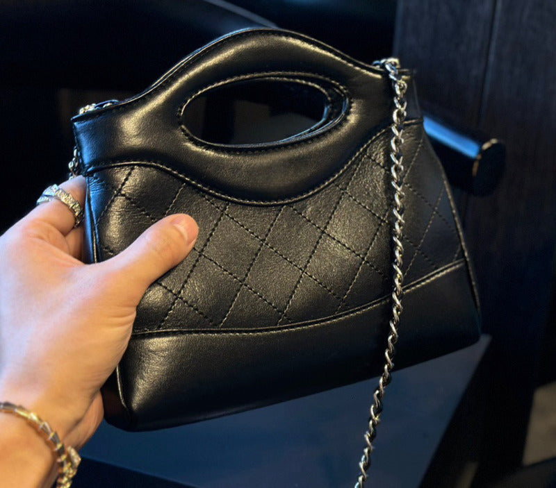 Designer lettered Leather Women&#039;s Shoulder Black Chain Mirror Quality Classic Bag High quality Luxury handbag Luxury Genuine leather handbag to