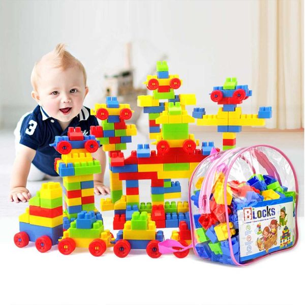 130pcs - large particles of building block toys - assembled toys - early childhood educational toys - more assembled shape Y240731