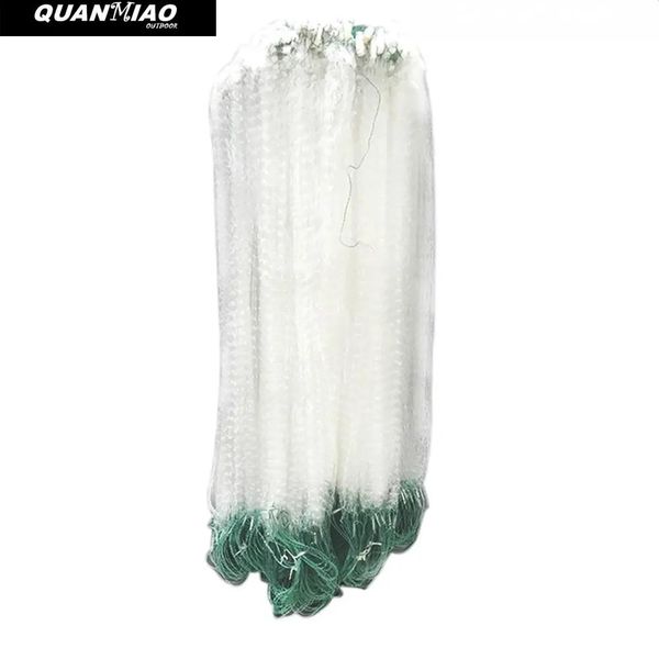 QuanMiao Fishing Net Single Mesh Nylon Durable Float Trap Monofilament Gill Accessories for Hand Casting 241105