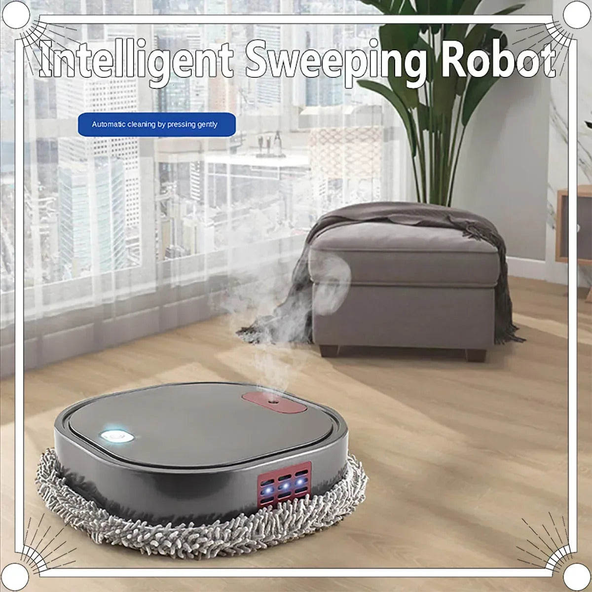3 in 1 Robot Vacuum Cleaner Rechargeable Smart Mopping Spray Cleaner Dry and Wet Sweep and Mop Home Mopping Machine 241113