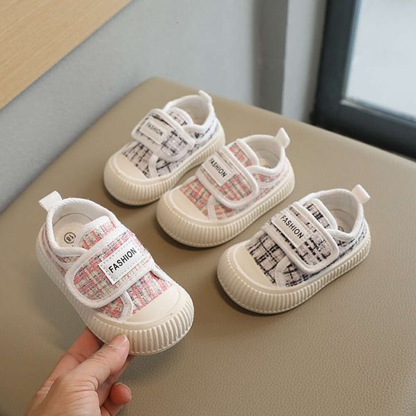 Spring and Autumn Canvas Girls&#039; Board Cookie Little Children&#039;s Soft Sole, Small Fragrant Wind Baby Shoes, 1-4 Years Old F613-18 dd