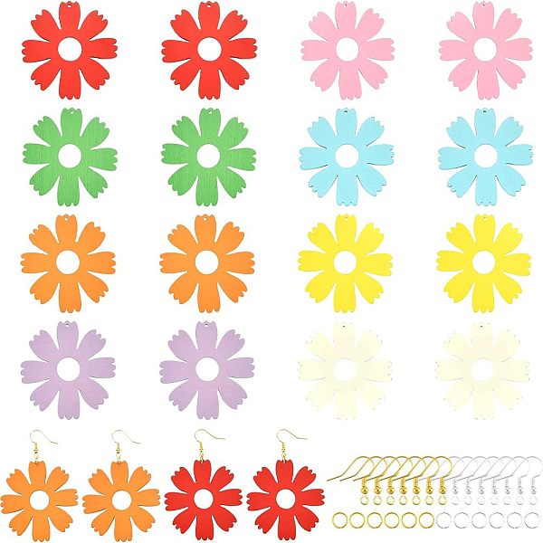 Kits de fabrication de boucles d'oreilles pendantes en bois de bricolage