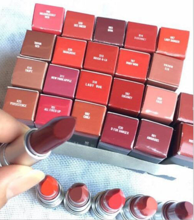 satin Lipstick Rouge A levres 13 Colors Lustre Brand Lipstick with Series Numbers aluminum tube New Package