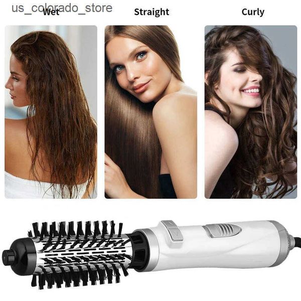 Electric Hair Brushes Hot Air Comb 2 In 1 Hair Dryer Brush Rotating Negative Ion Hair Blower Brush Ceramic Hair Curler Electric Hot Air Brus