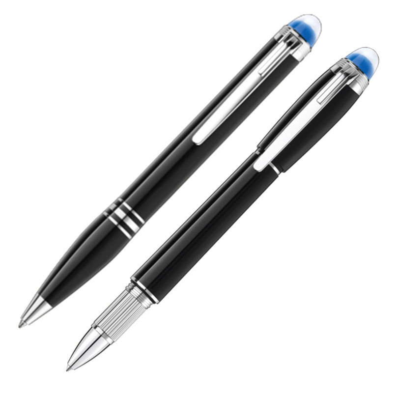wholesale Special Edition Monte Star-Walk Blue Crystal Rollerball Pen Ballpoint Pen Office School Writing Ink Fountain Pens With Serial Number