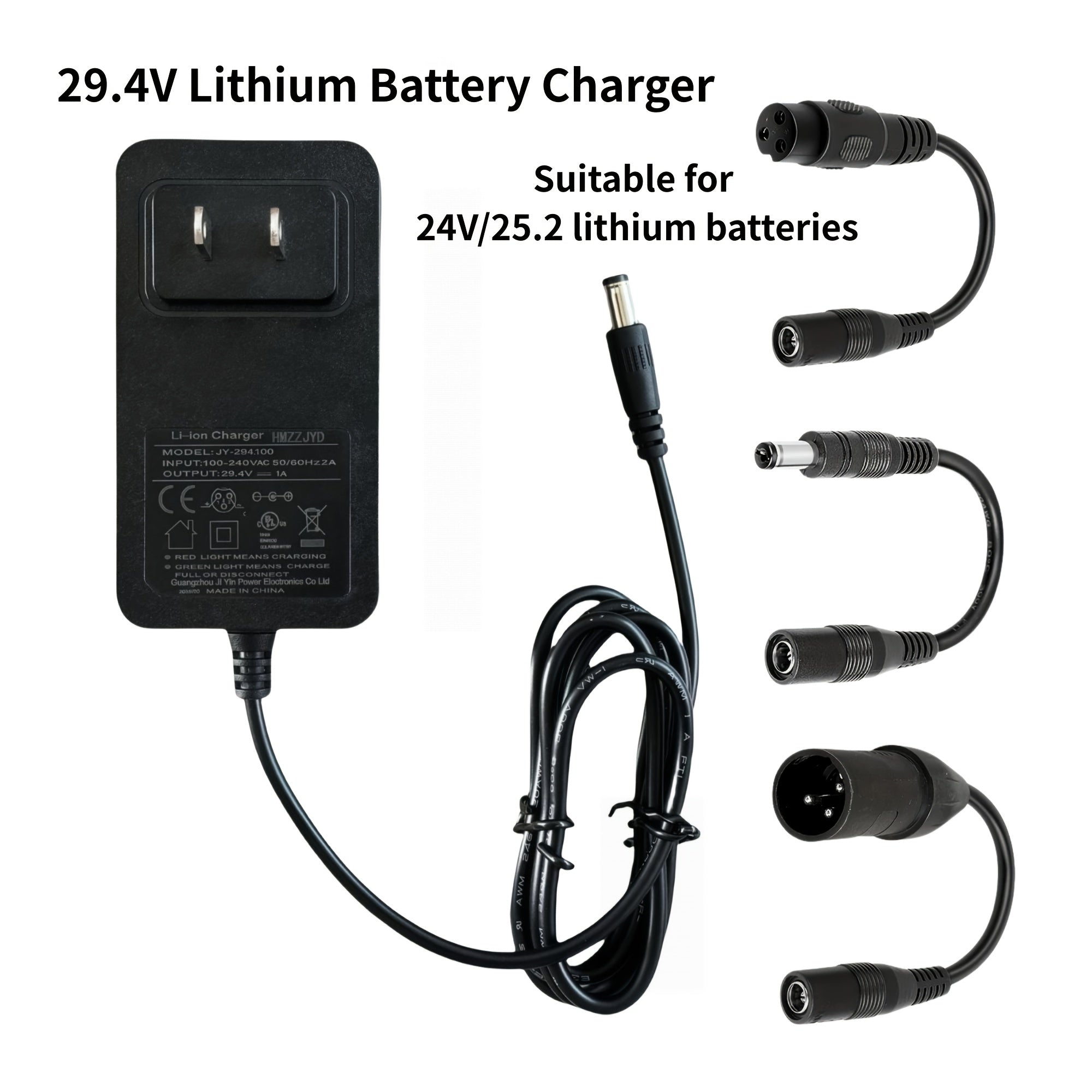 TEMU 24v-29.4v 1a Scooter Charger, Suitable For Es S83-s8 Electric Scooters, Safe Charging, Non Damaging Equipment, Not Suitable For Lead-acid