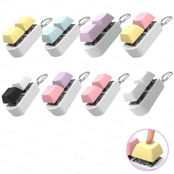 Keyboard Keys Toy Stress Relief DIY Finger Button Fidget Toys For Children Adults Par Gifts Keychain Keycap Anti-stress ToyXJ241129