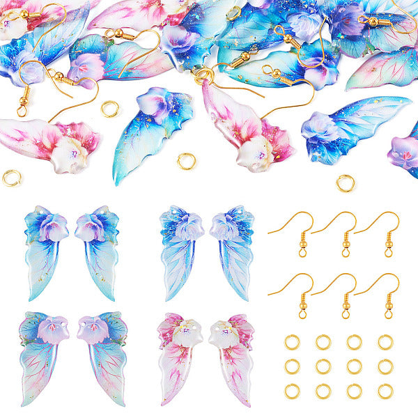 Kits de fabrication de boucles d'oreilles pendantes en forme d'ailes à faire soi-même