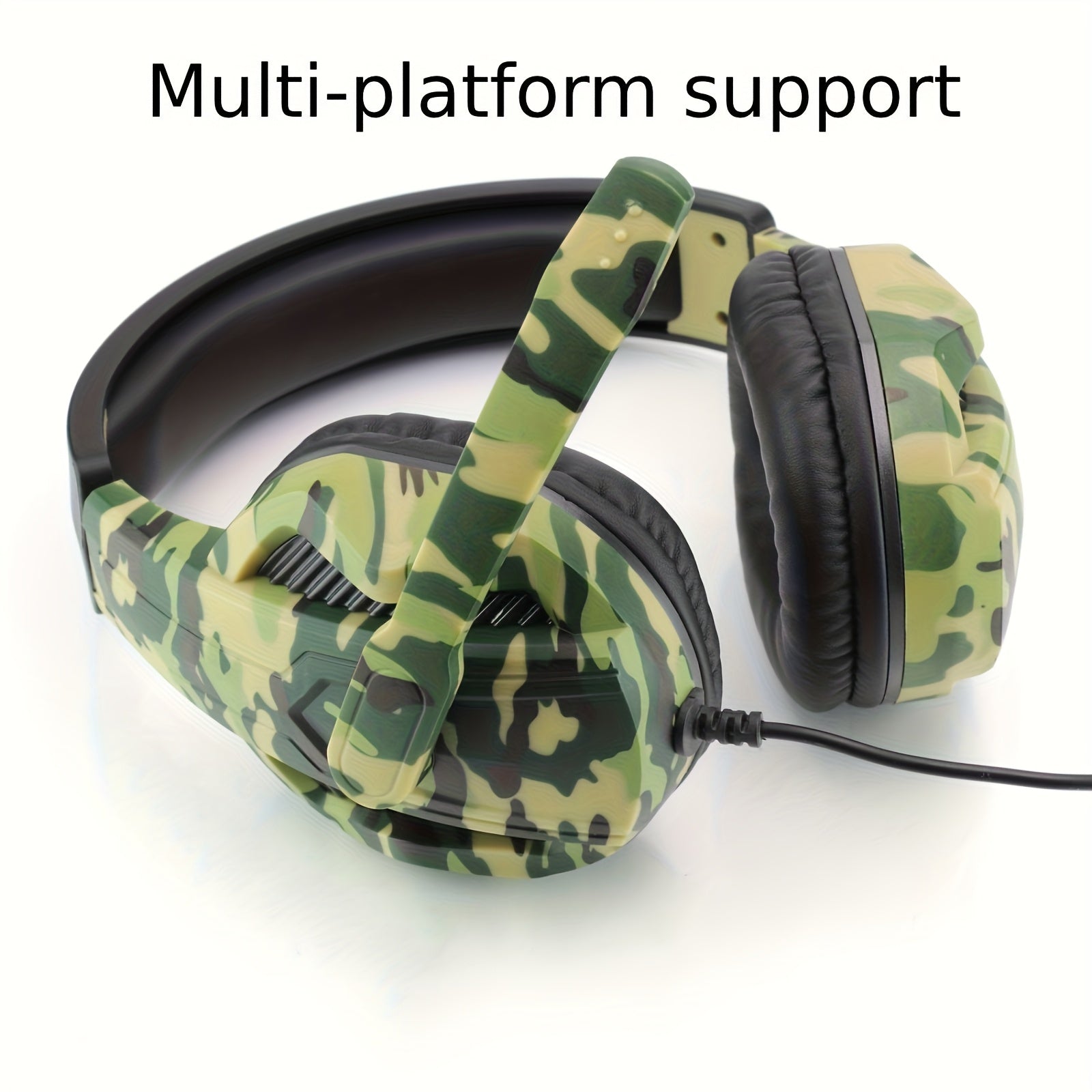 TEMU Gaming Headset With Microphone 3.5mm: Compatible With Pc, Ps4, Ps5, Switch, One, And |s. With Noise Cancelling Over-ear Stereo Surround Sound