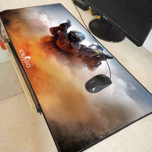 Mairuige CS GO Gamer Large Locking Edge Mouse Pad Counter Strike Non-slip Keyboard Mouse Mat for PC Computer Keyboard Gaming Pad