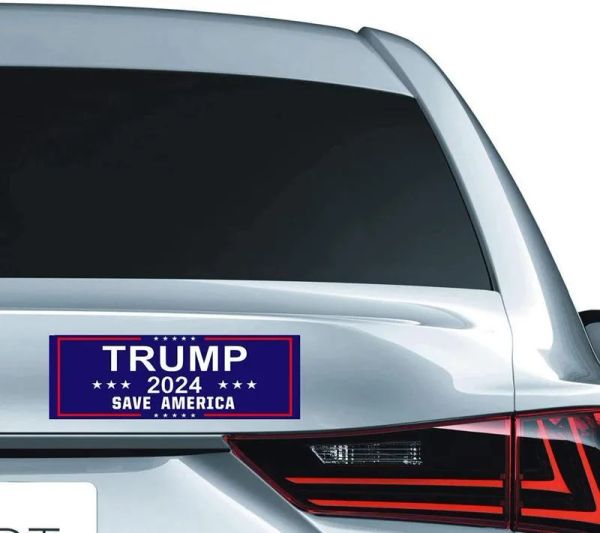 3x9inch Trump 2024 U.S. General Election Car Bumper Flags Stickers House Window Laptop Decal Take America Back Keep America Great Sticker HJ