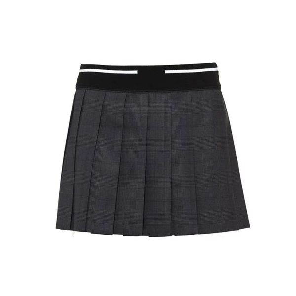 Designer Short Skirts Womens Skirt Fashion Grey Elastic Waist Pleated High Quality Versatile Women Sports Casual High Waist Student Half len