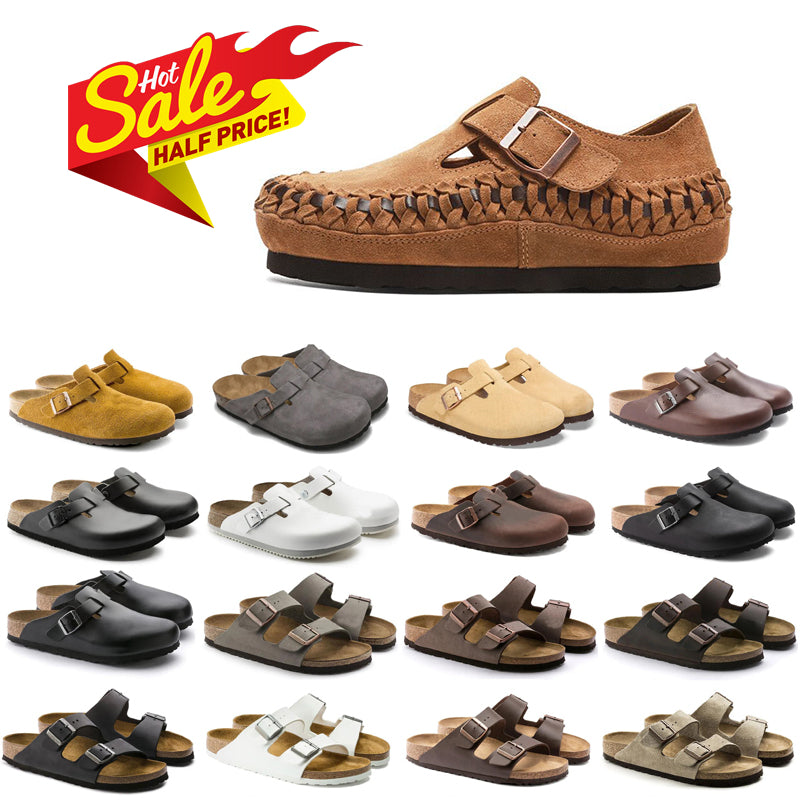 free shipping clogs designer slippers birkinstocksandals slides shoes black white blue leather suede mules birkentocks clog mens sandles outdoor san