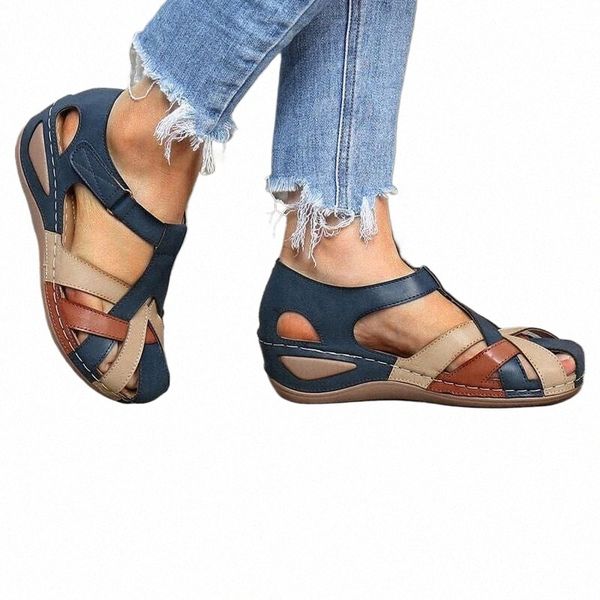 sandálias femininas Summer Shoes Cool Design Simples confortável leve para a praia de verão praia externa 00EW#