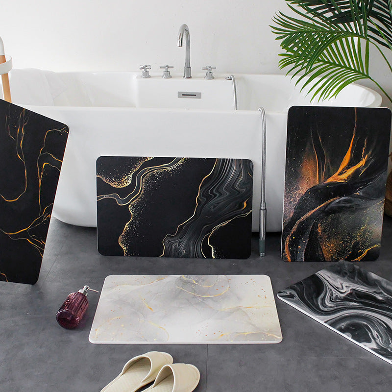 Hard Diatom Mud Absorbent Floor Mat Bathroom Door Anti-slip Mat Household Bathroom Diatomite Door Mat Toilet Foot Mat