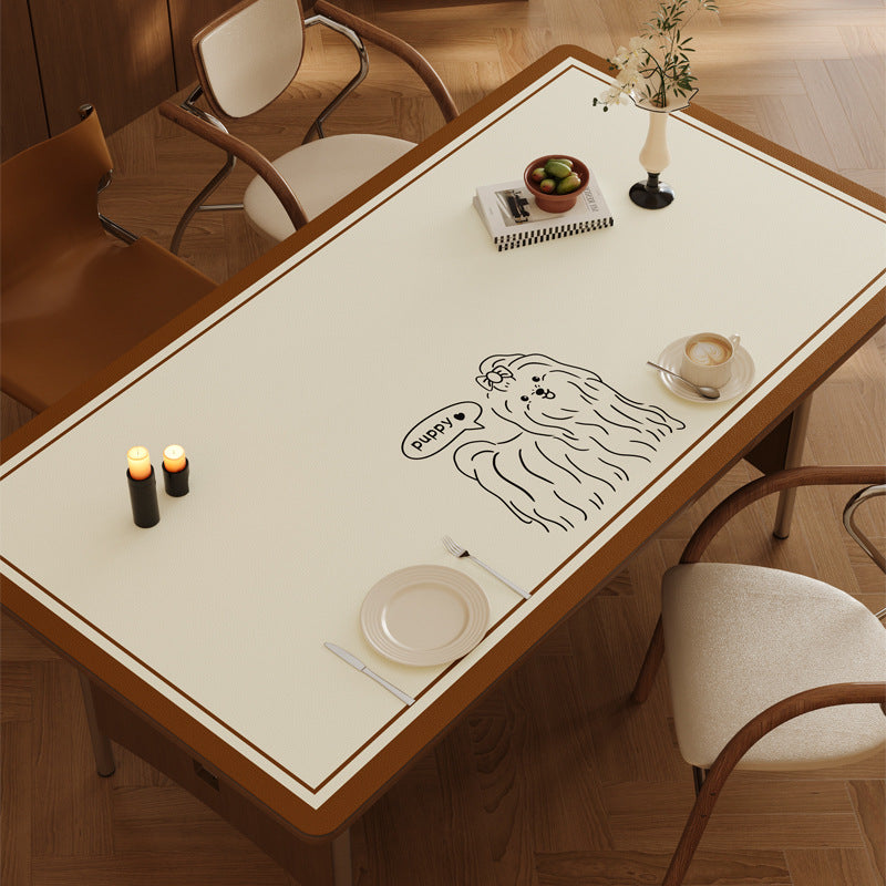 Waterproof oil-proof, wash-free, anti-scalding, dirt-resistant and easy-to-care tablecloth coffee table mat