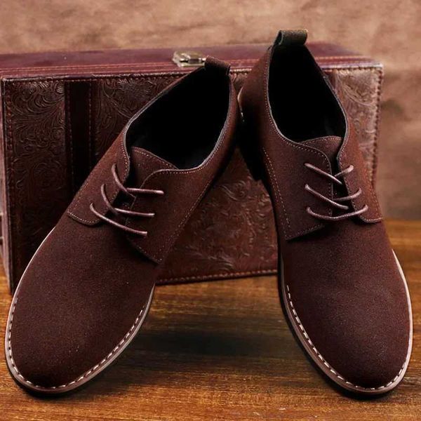 Dress Shoes Men Dress Shoes Fashion Oxford Leather Shoes Comfortable Shoes For Mens Sneakers Large Size Suede Flat Footwear chaussure homme