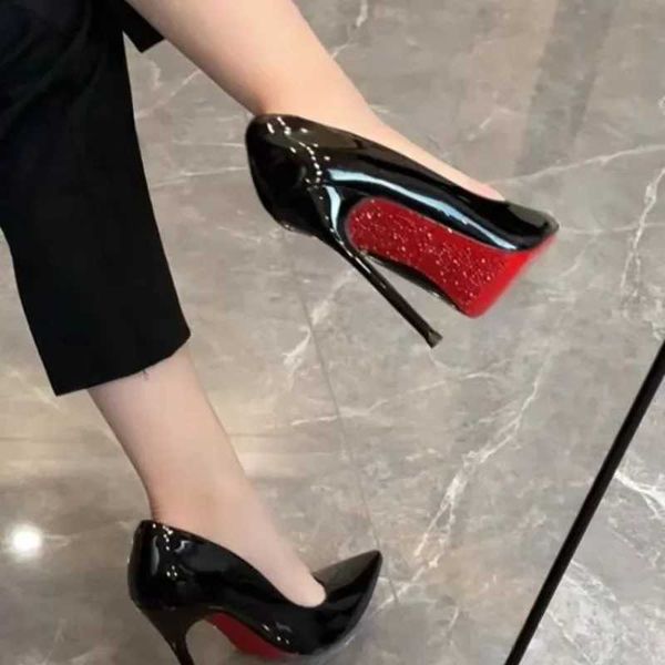 Fi Sapatos de salto alto Wen Black Point Poene Sexy Banquet Party Shoes Sapatos Sequi Sapatos de Casamento H Wen Y241115