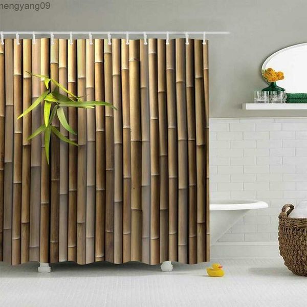 Shower Curtains Zen Green Bamboo Buddha Shower Curtain Landscape Water Candle Stone Lotu Plant Garden Scenery Waterproof Bathroom Curtain Sc