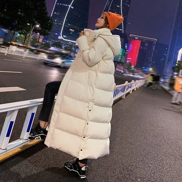 Womens Mediumlength Down Cotton Coat Thickened Winter Cottonpadded Jacket Fashionable Ins Style Outerwear 241220