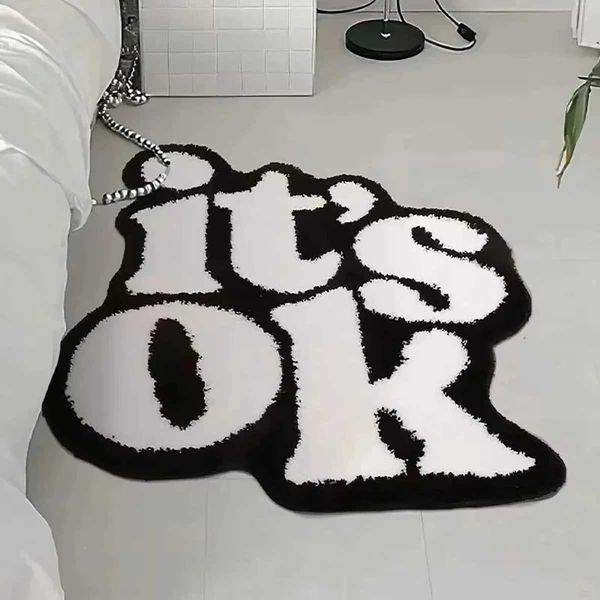 IT S OK Bedside Soft Plush Carpet Bathro Area Floor Pad Kids Bedro Doormat Aesthetic He Ro Decor Rug Z250211