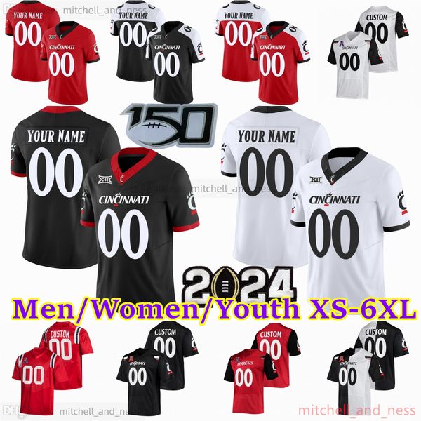 2024 Custom XS-6XL NCAA Cincinnati Bearcats Football Jersey 21 Corey Kiner 8 Xzavier Henderson Aaron Turner Ahmad Sauce Emory Jones Travis K