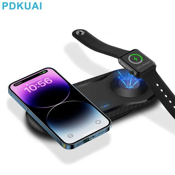 20W Dual Wireless Charger Pad For IPhone 15 14 13 12 XS X Watch 2 In 1 Fast Charging Dock Station for iWatch 9 Airpods ProM240731