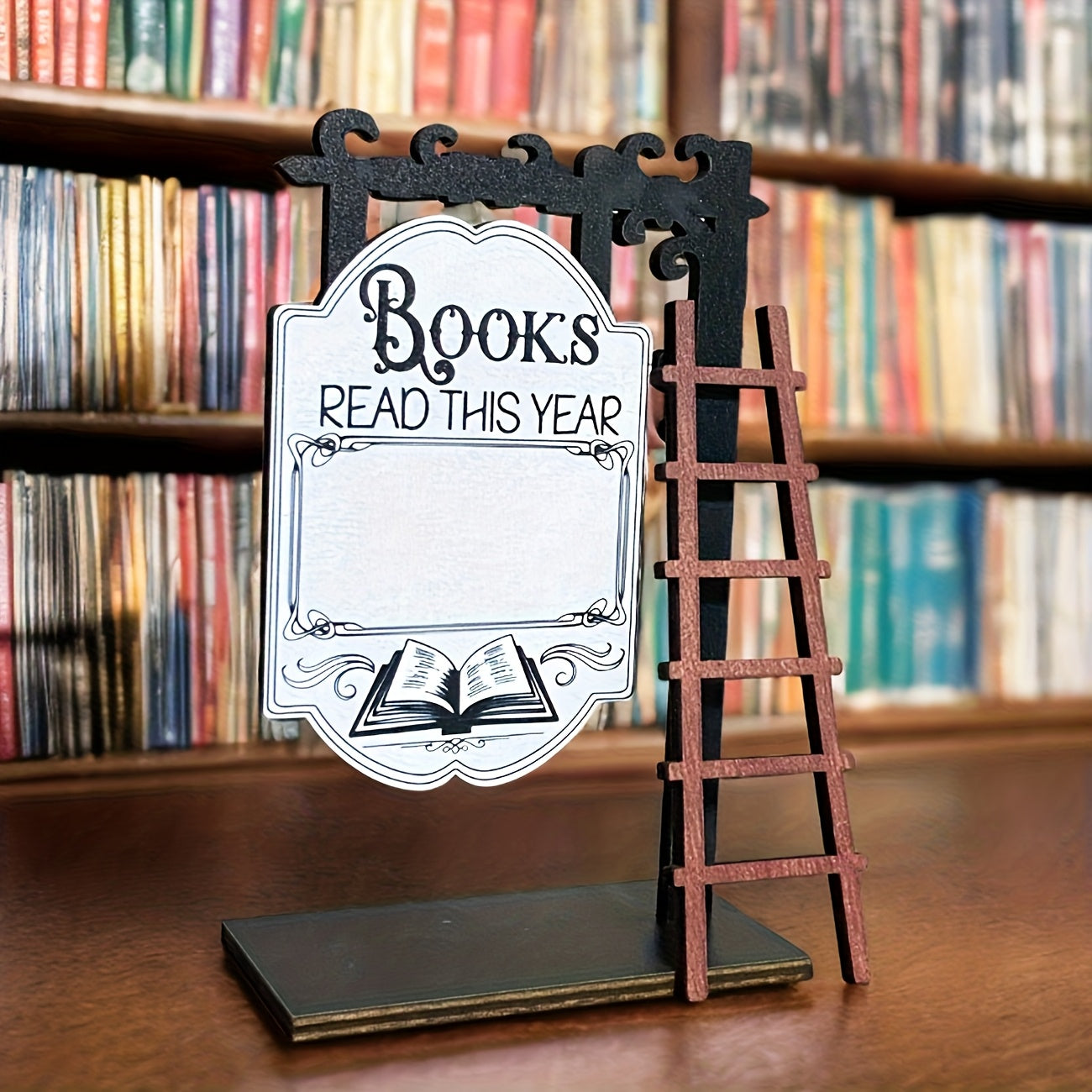 TEMU A Black And White Wooden Decorative Plaque 'books Read This Year', Track Reading Progress. On A Desk, Bookshelf, Or Reading Nook, Serving As A