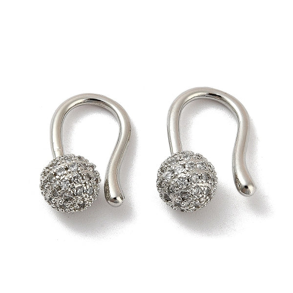 Boucle d'oreille pendante en laiton plaqué micro pavé de zircone cubique