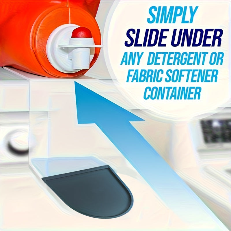 TEMU 1pc Laundry Detergent Dispenser With Drip Tray & Spill-proof System - Freestanding Or Built-in Mounting, Durable Plastic Construction, White &