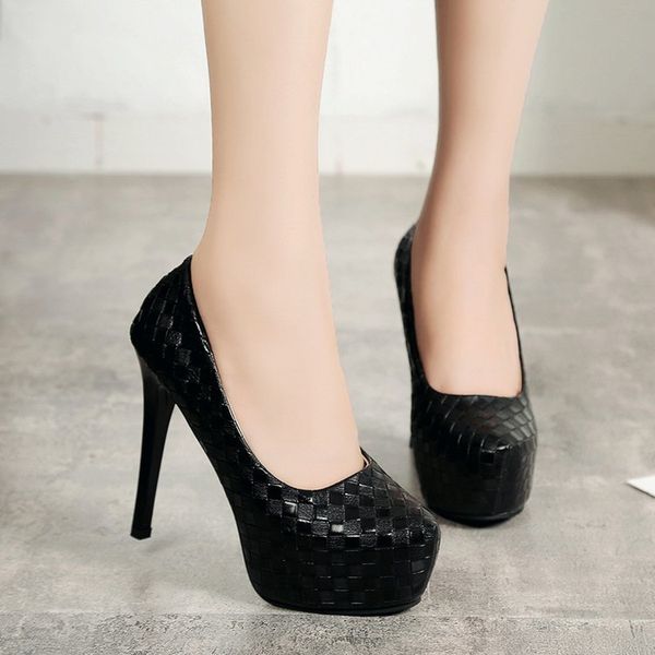 Fashion Pumps Classic Patent Leather High Heels Nude S Head Paltform Wedding Women Dress Shoes Plus Size 220 a797 hoes ize