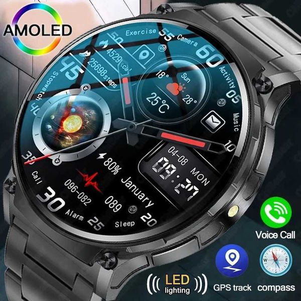 Suitable for s new ECG+PPG smartwatch mens LED flash 100+sports fitness business mens watch compass call smartwatch 2024 X241226