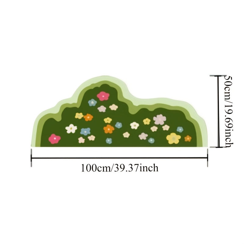 TEMU Fluffy Moss Flower Area Rug, 1000g+10mm Flower Carpet, Nordic Style Plush Carpet, Soft Bedside Carpet, Irregular Shape Non-slip Floor Mat For