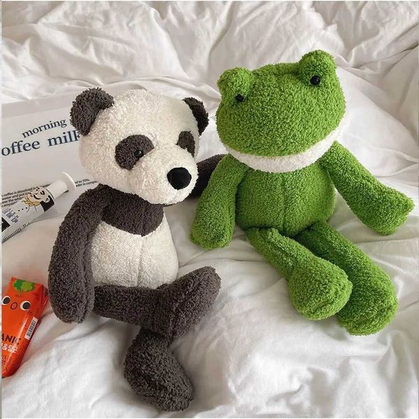35cm Adorable Long Legs Cute Bunny Frog Elephant Panda Soft Stuffed Cartoon Animals Baby Appease Toy Doll Toy Children Gifts Y250205
