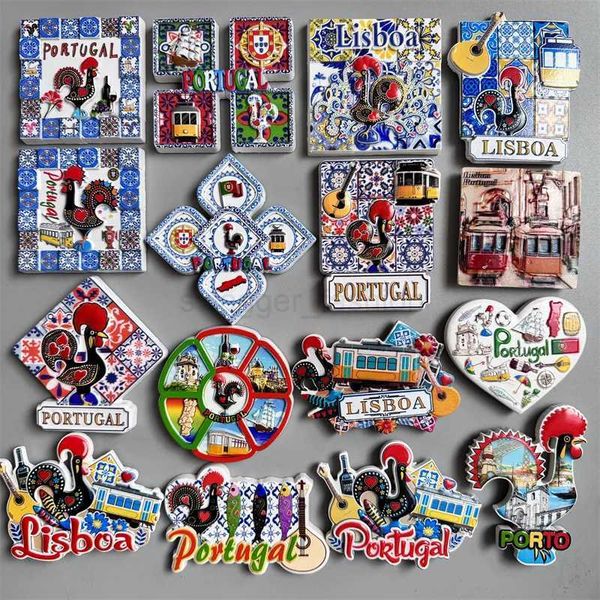 Portugal Lisbon Fridge Magnets Tourist Souvenir Resin Magnetic Refrigerator Stickers Home Decor Collection Gifts for friendsXJ240809