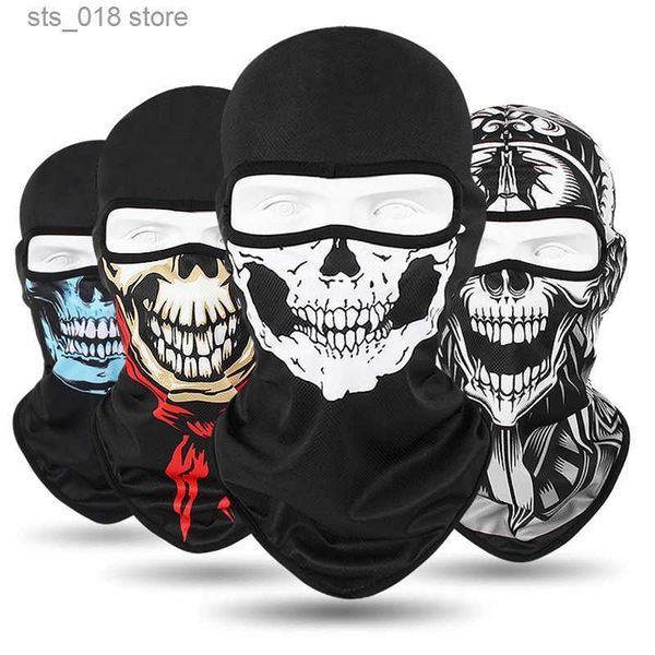 Cycling Caps Masks Skull Print Bandana Balaclava Full Face Mask Scarf Outdoor Fishing Hunting Hiking Cycling Neck Gaiter Face Cover Shield T