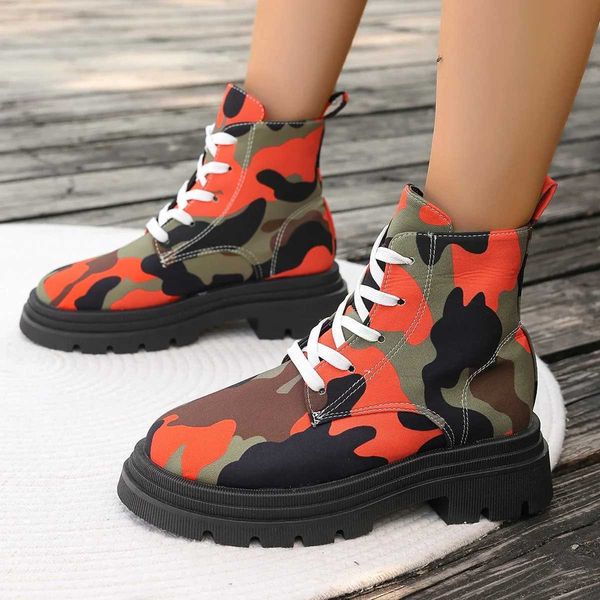 Boots Women Fashion Outdoor Casual Shoes for Comfortable Waterproof Platform Trend Lightweight High Top H241018