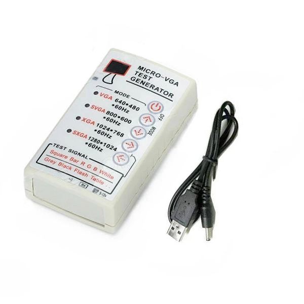 Portable VGA Signal Generator SVGA-XGA 60HZ For LCD CRT Display Monitor Tester USB Cable VGA SVGA XGA