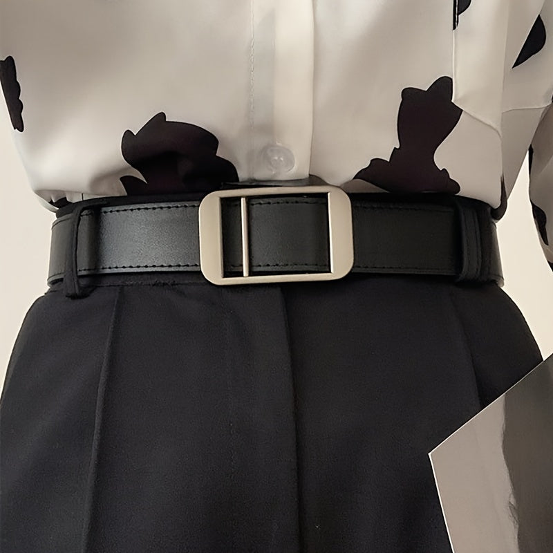 TEMU Fashionable & Versatile Belt - Style, Lightweight, No-hole Design For And Casual Attire