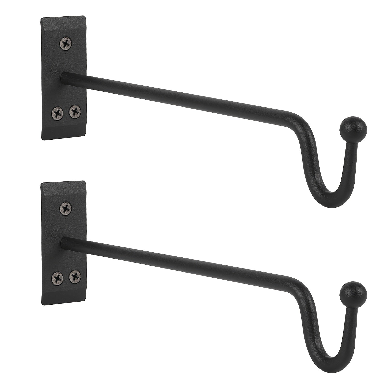 TEMU 2pcs Hanging Plant Bracket, Heavy Duty Metal Plant Hangers Outdoor Or Indoor-decorative Wall Hooks For Hanging Planter, Bird Feeders, Wind