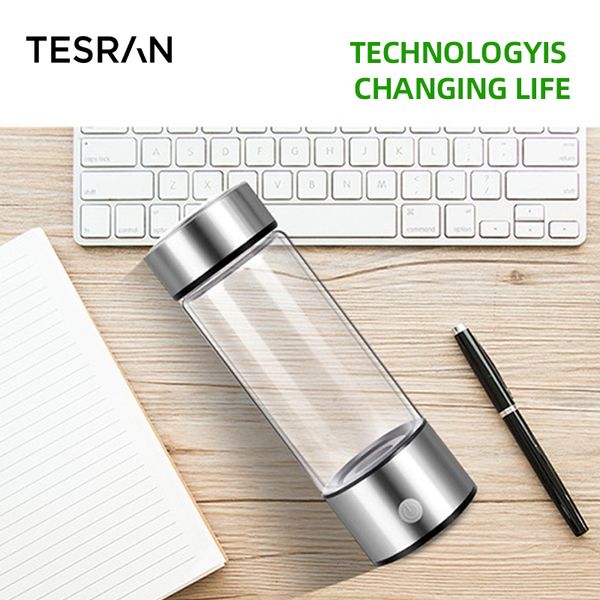 2024 Portable Hydrogen Rich Glass Water Bottle Health Electric-Battery-Powered Health Maker Cup with Different Color