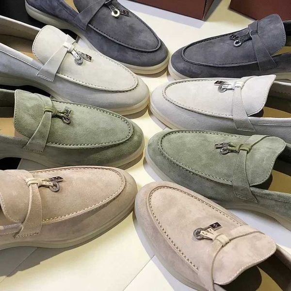 Dress Shoes Summer Mens Sports Spring-Summer New Womens Leather Lazy Casual Flat Moccasin XW6.5