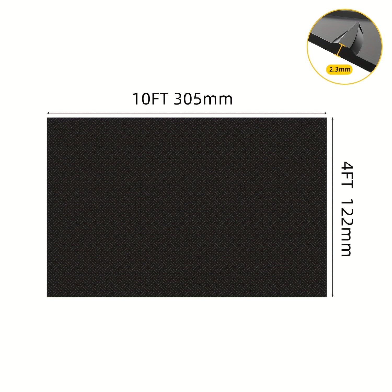 TEMU 4 X 10ft-4 X 8ft Premium Floor Mat, 2.3mm Thick Heavy Duty Pvc With Diamond , Water-, Non-slip Rubber Backing For Garage Floors, Golf Cart