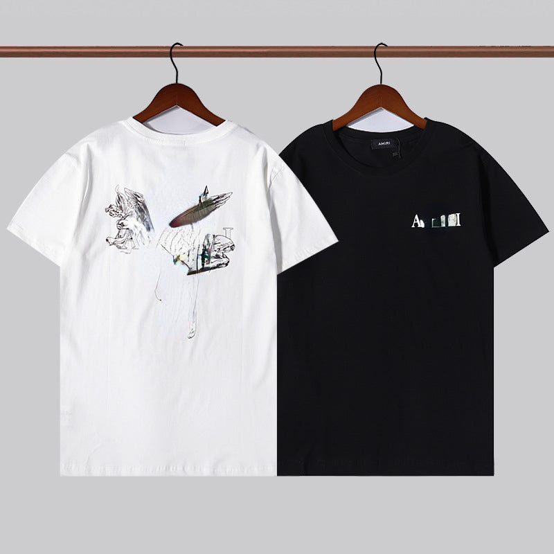 Cartoon Printed t shirts Round Necks His-and-her Fashionable Short-sleeved Loose