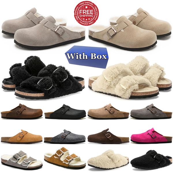 Free Shipping Designer Sandals Men Women Slippers Slides Slipper Soft Footbed Suede Leather Buckle Strap Shoes Mens Outdoor Clogs