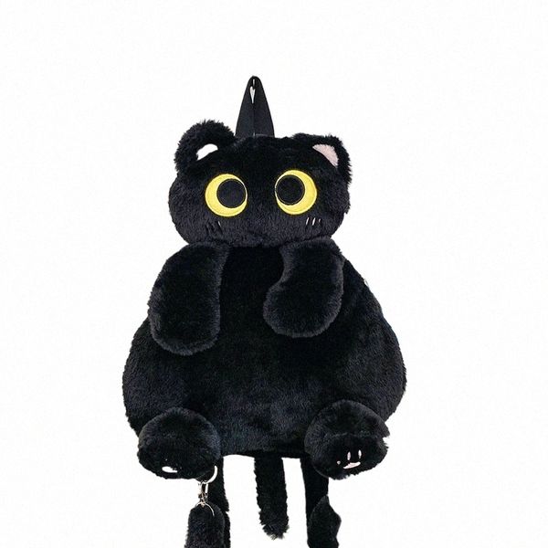 kids Kawaii Plush Cute Soft Big Eyes Cat Toy Backpack Large-capacity Stuffed Animals Bags Boys Girls Toy School Shoulder Bags W6qF#