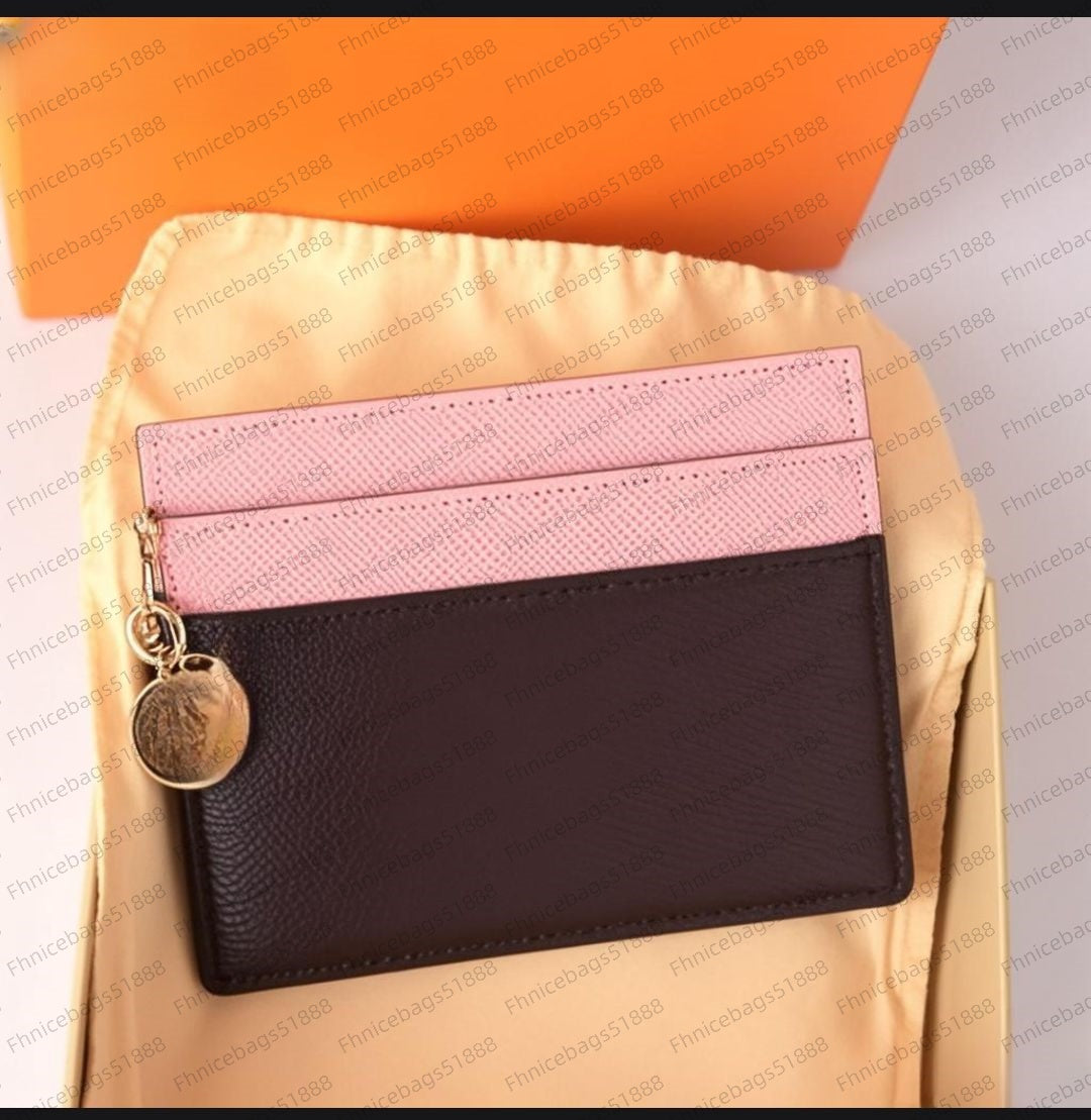 Fashion Leather Card Holder Designer Wallets Luxury Coin Purses Top Quality Cardholder Key Pouch Women Mens Wallet Passport Credit Card Holders desi