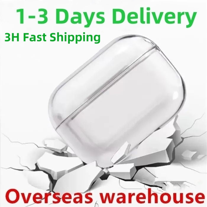 USA And Euro Warehouse For Airpods pro 2 4 air pods 2 3 4 Earphones Bluetooth Headphone Accessories high Transparent Cover Wireless Charging Box Sho