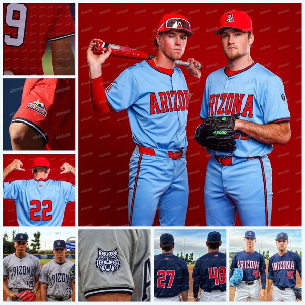 2024 Arizona Wildcats Baseball Jersey Custom Any Name Any Number Stitch MEN WOMEN YOUTH