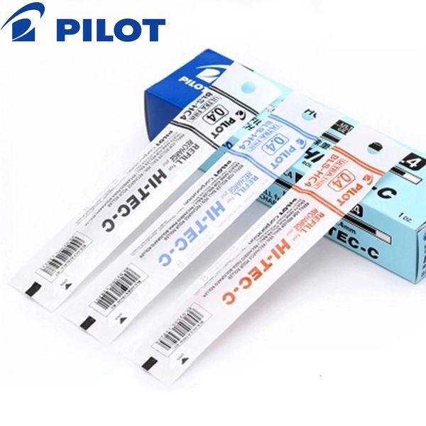 Gel Pens 12 Pieces Pilot HI-TEC-C Refill Ink Cartridge Recharge BLS-HC4 0.25 mm 0.3 0.4 0.5 Rods Japan 221118